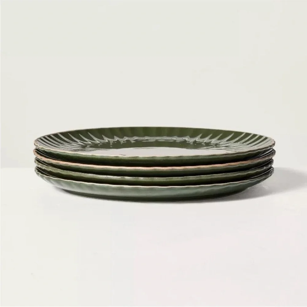 Hearth & Hand Magnolia 4pk 8.5" Scallop Stoneware Salad Plate - Picture 4 of 4